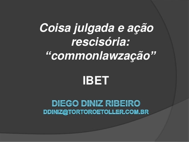 Ação Rescisória e a Coisa Julgada (Portuguese Edition)